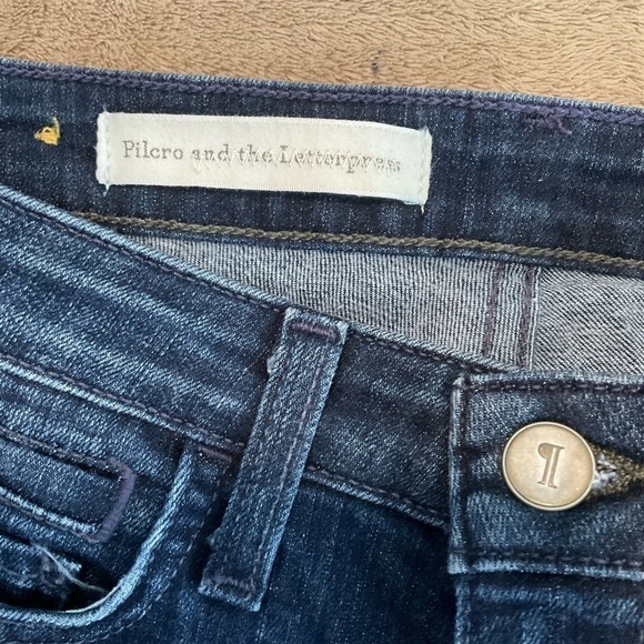 PILCRO & the Letterpress Stet Blue Jean Bermuda Shorts Sz 24‎ - Picture 3 of 5